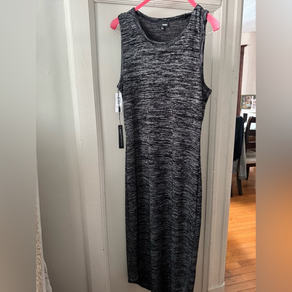 Wilfred Black and Gray Maxi Dress